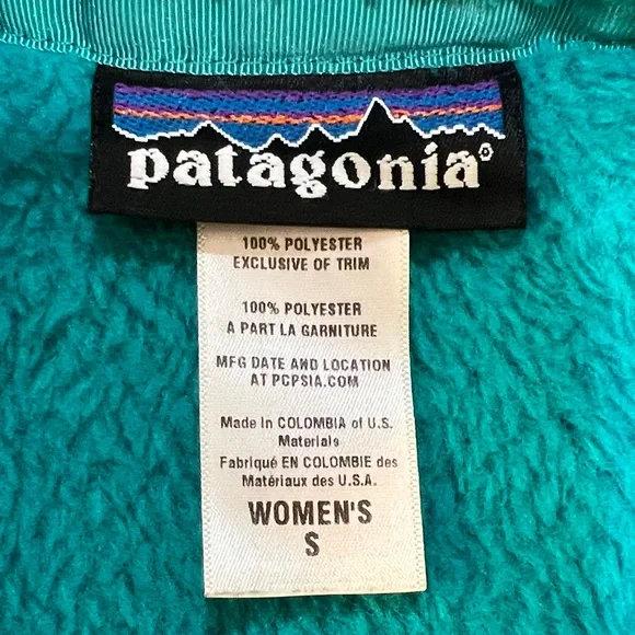 Patagonia Re-Tool Snap- T Aqua Turquoise Fleece Jacket Women’s size S - Picture 5 of 16